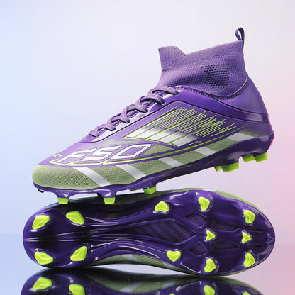Nouvelles chaussures de football pour hommes, antidérapantes TF/FG, chaussures de sport confortables pour garçons et femmes, chaussures de sport à la cheville, chaussures de football professionnelles, baskets