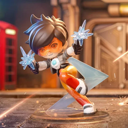 POP MART Overwatch Play of The Game Series Caixa Mistério Original Blind Box Surpresa Figuras de Ação Anime Adoráveis Ornamentos Figurinhas