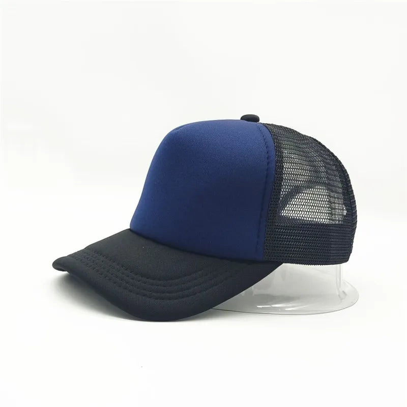 Customized Logo Mesh Baseball Caps Men Women 5 Panel Cheaper Trucker Hats Sports Team Snapback Caps Summer Sun Dad Hat Gorras
