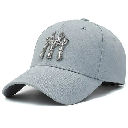 MY Rhinestone Hat Female Spring and Fall Street Casual Outdoor Duck Tongue Cap Fashion Versatile Baseball Cap Sunshade