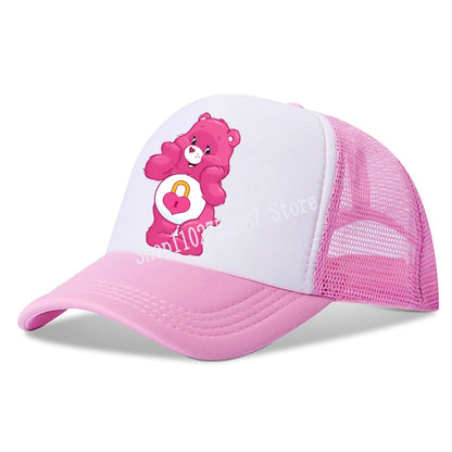Anime Care Bears Baseball Cap Girls Women New Outdoor Sports Sun Hat Summer Breathable Mesh Sunbonnet Kids Adult Headgear Gift