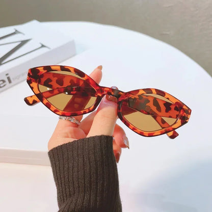 European and American Versatile Irregular Small Frame Sunglasses Fashionable and Trendy UV Resistant Street Photography Glasses