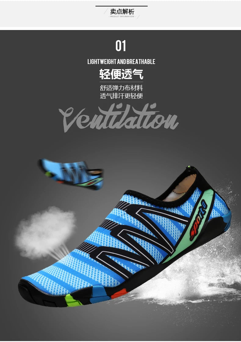 Aqua Shoes Quick Dry Beach Water Shoes Unisex Swim Aqua Slippers Barefoot Surfing Upstream Sneakers Light Summer Outdoor Socks