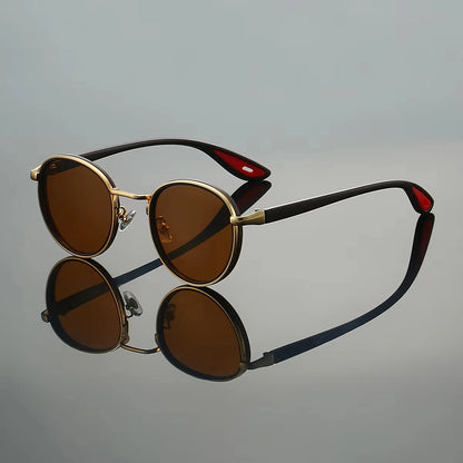 KLASSNUM Round Vintage Sunglasses Men Women 2026 New Punk Fashion Shades Trendy Luxury Brand Casual Anti UV Lens Sun Glasses