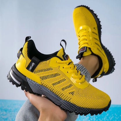 Men's Running Shoes, Lightweight Breathable Jogging Sport Shoes, Male Lace-up Fashion Comfort Non-Slip Casual Sneakers for Men