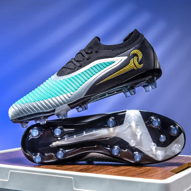 Nouvelles chaussures de football pour hommes, crampons longs antidérapants et respirants pour le sport en extérieur, idéales pour l'entraînement et les matchs, confortables pour adultes
