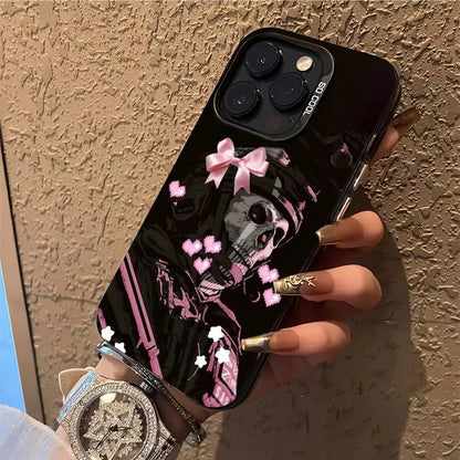 Ghost C- Call Of Duty COD Phone Case For iPhone 17,16,15,14,13,12,X,8,Pro,Max,Plus,E,SE4,Air,Mini IMD Matte Black