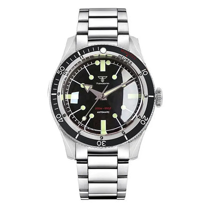 Pilot Watch 200M Water Resistant Mechanical Wristwatch NH35A PT5000 Miyota 8215 Domed Sapphire Glass 120 clicks Bezel Steel Band