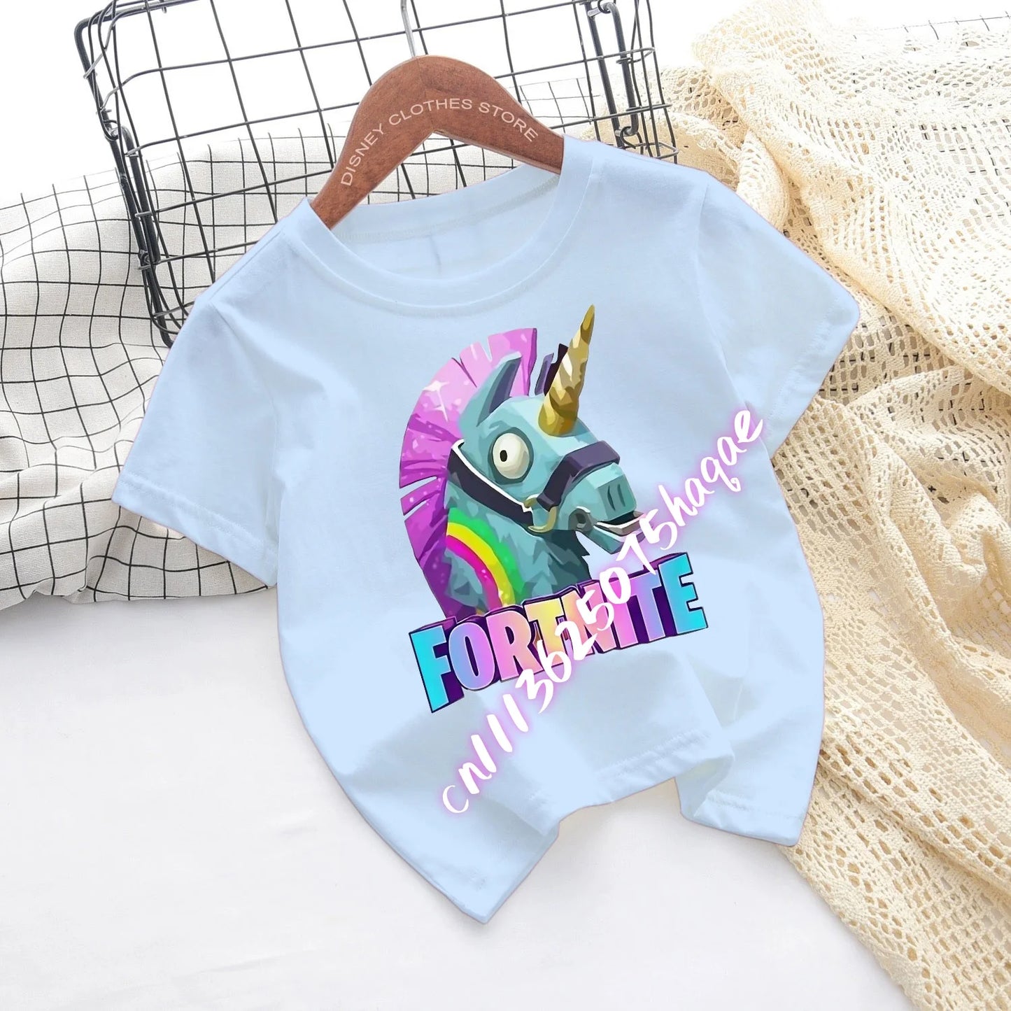 Fortnite-Kinder-T-Shirts mit Cartoon-Spiel-Figuren-Print, Fortress-Night-Tees, kurzärmelige Sommer-Tops für Jungen und Mädchen