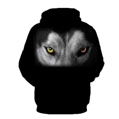 Animal Wolf graphic Men's Fashion 3D Print Outdoor Hoodie Streetwear Hoodies Hooded Front Pocket Designer Hoodie Sweatshirt