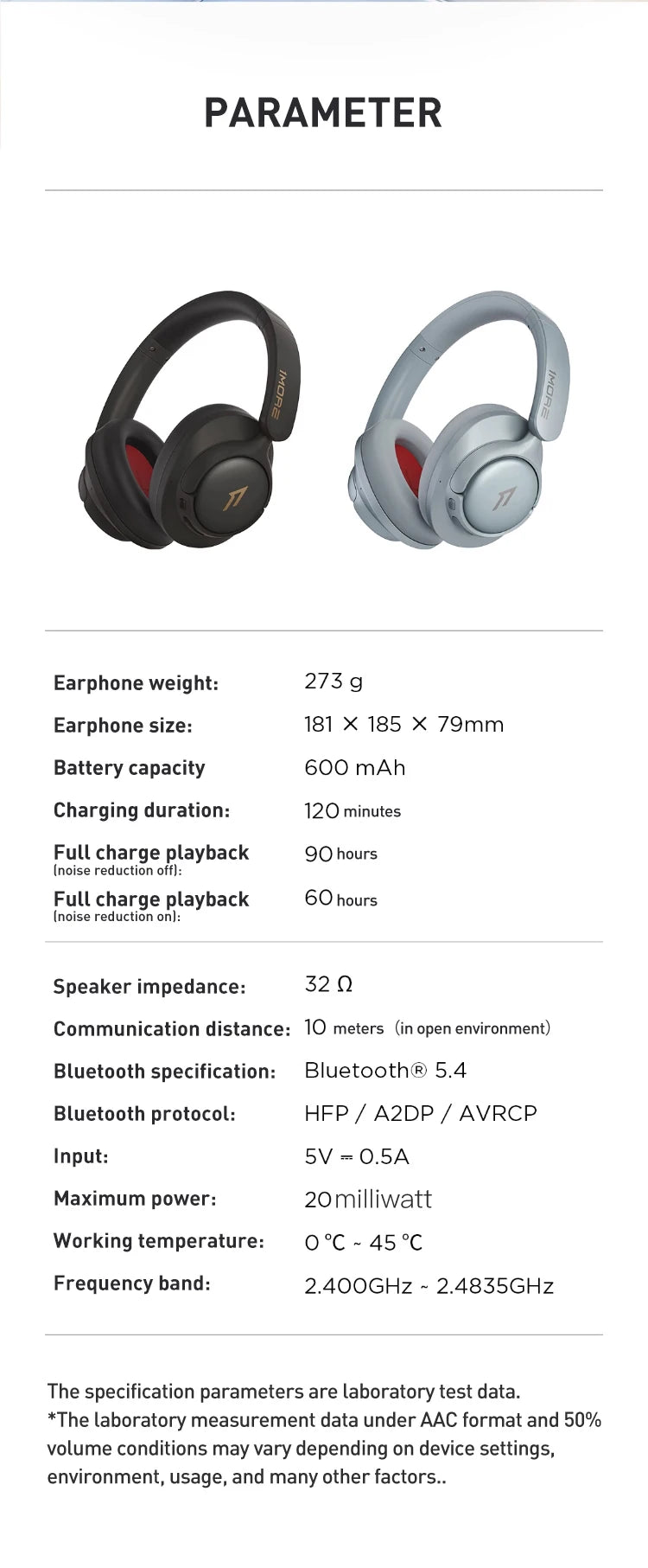 Auriculares inalámbricos Bluetooth con cancelación de ruido 1MORE SonoFlow S, ANC de 42dB, audio Hi-Res, autonomía de 90H, diseño supraaural