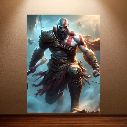 Kratos Poster God of War Game Poster Classic Video Games Poster Canvas Wall Painting Game Room Wall Decor Room Wall Ar