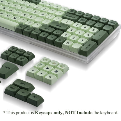Set di keycap XDA PBT da 125 tasti Matcha Green per tastiera meccanica a 61/64/68/75/87/98/104/108 tasti per Cherry/Gateron/Otemu/Kailh