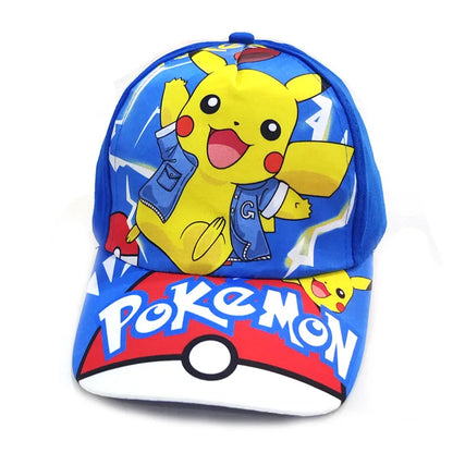 Cartoon Pokemon Baseball Cap Pikachu Hat Adjustable Pokemon Cosplay Hip Hop kids Girls Boys Anime Figure Toys children Gifts
