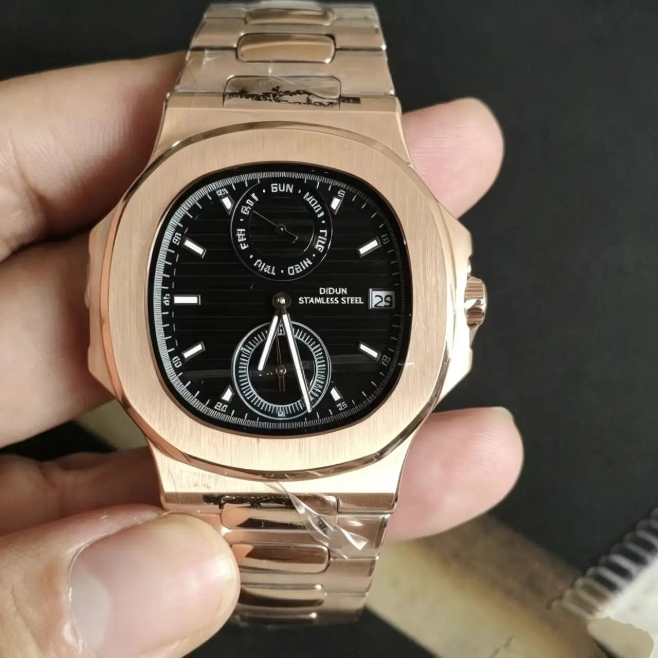 DIDUN TOP New Men Quartz Watches Sport Business Luxury Brand Stainless Steel Male Fashion Nautilus Wrist Clock Dropshipping