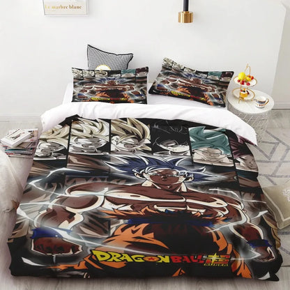 Goku Bettbezug-Set Dragon Ball für Teenager – Bettwäsche-Set mit Deckenbezug für Kinder und Jungen, ideales Geschenk, Schlafzimmerdekor in Queen- und King-Size
