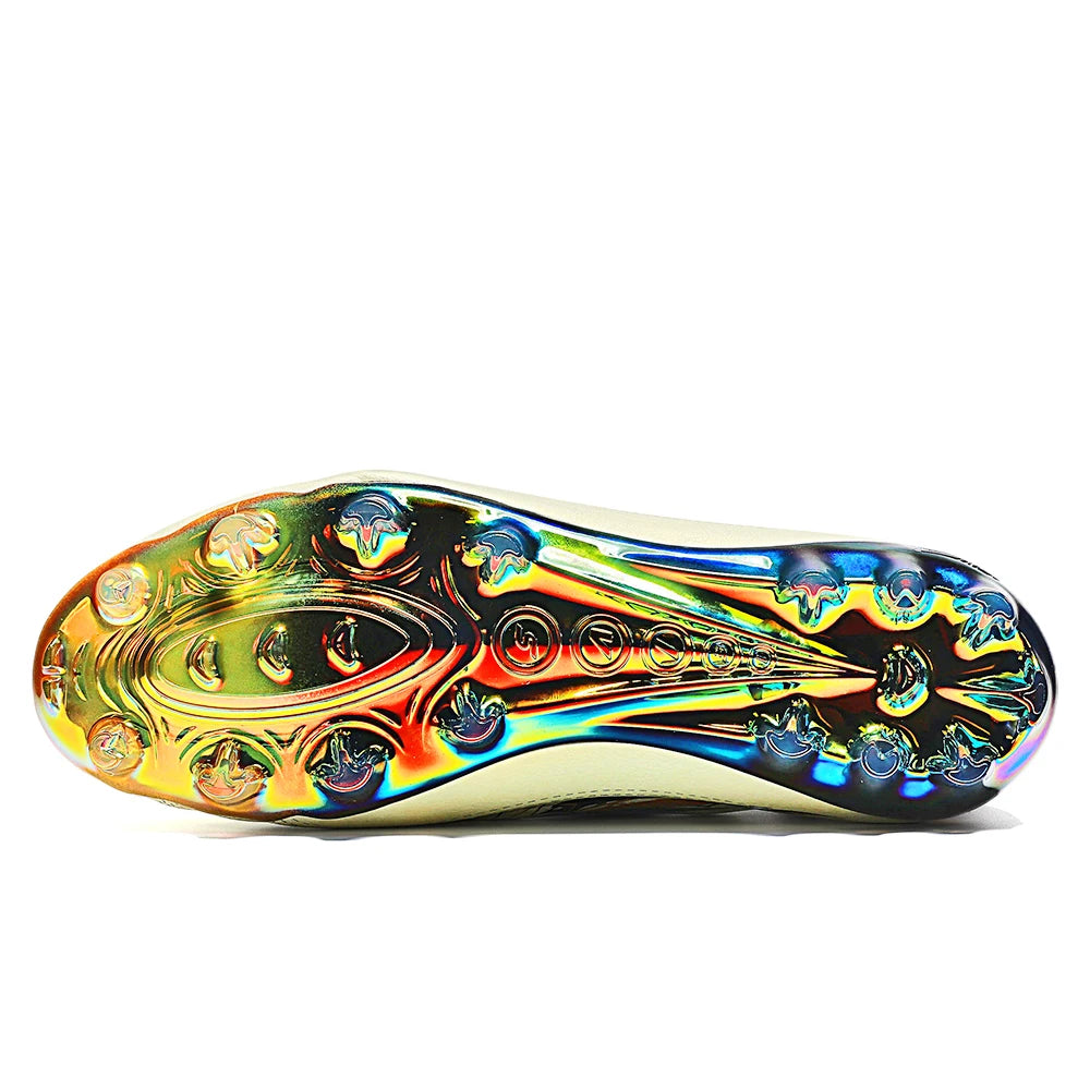 Chaussures de football pour adultes, crampons AG FG, légères, antidérapantes, avec longues pointes, résistantes à l'usure, pour terrain de gazon extérieur.