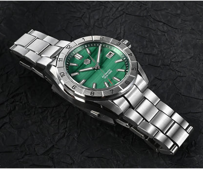 San Martin New 42mm Peacock Gemstone Dial NH35 Luxury Men Watch Automatic Mechanical Sapphire 100M Waterproof Luminous SN0130