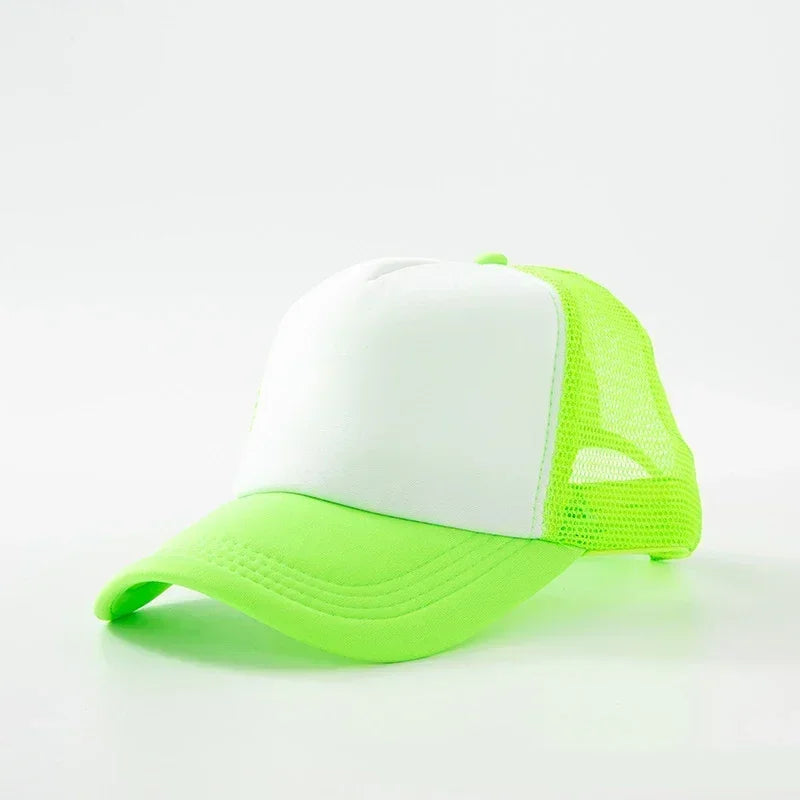 Custom Hat with Logo Printing Polyester Mesh Trucker Hat Adjustable Dad DIY Logo Baseball Cap for Men Women