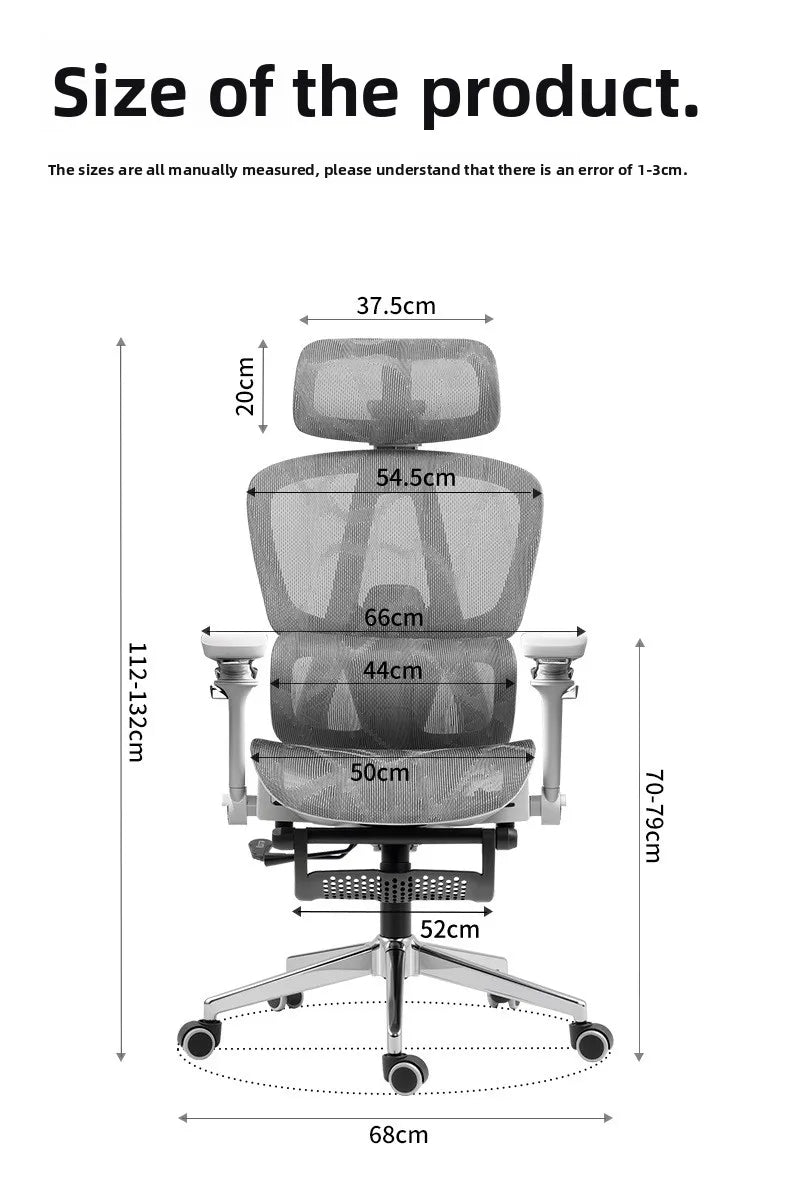 Sedia ergonomica minimalista portatile con braccioli 10D, sedia per computer, sedia da ufficio, sedia da studio e sedia gaming, resistente e durevole Gravity