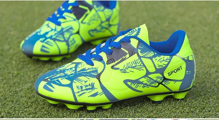 Chaussures de Football pour enfants, chaussures de Football pour garçons, Futsal, baskets d'intérieur rapides, crampons originaux, bottes de Football