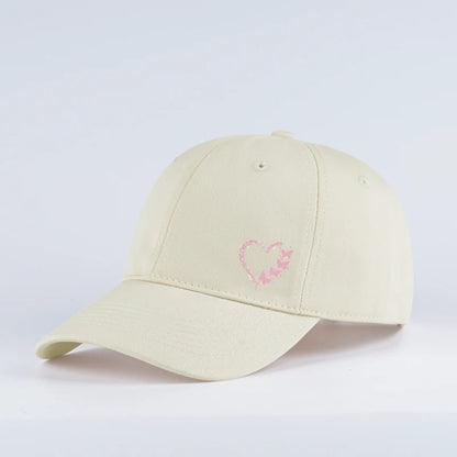 Butterfly Heart Print Baseball Cap Adjustable Unisex Gift For Girlfriend & Romantic Lovers