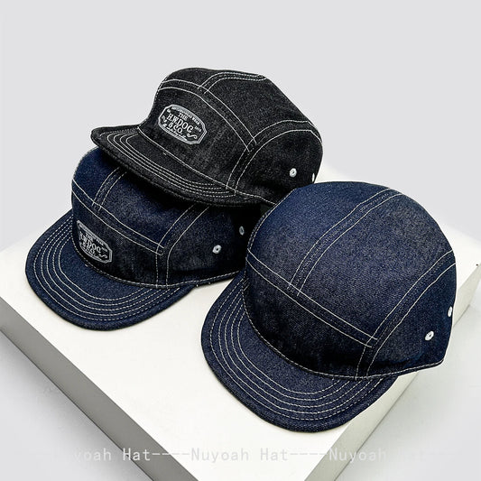 New Men Women American Retro Solid Letter Baseball Hats Sunshade Personal Versatile Flat Eaves Peaked Caps Hip-hop Fashion ins