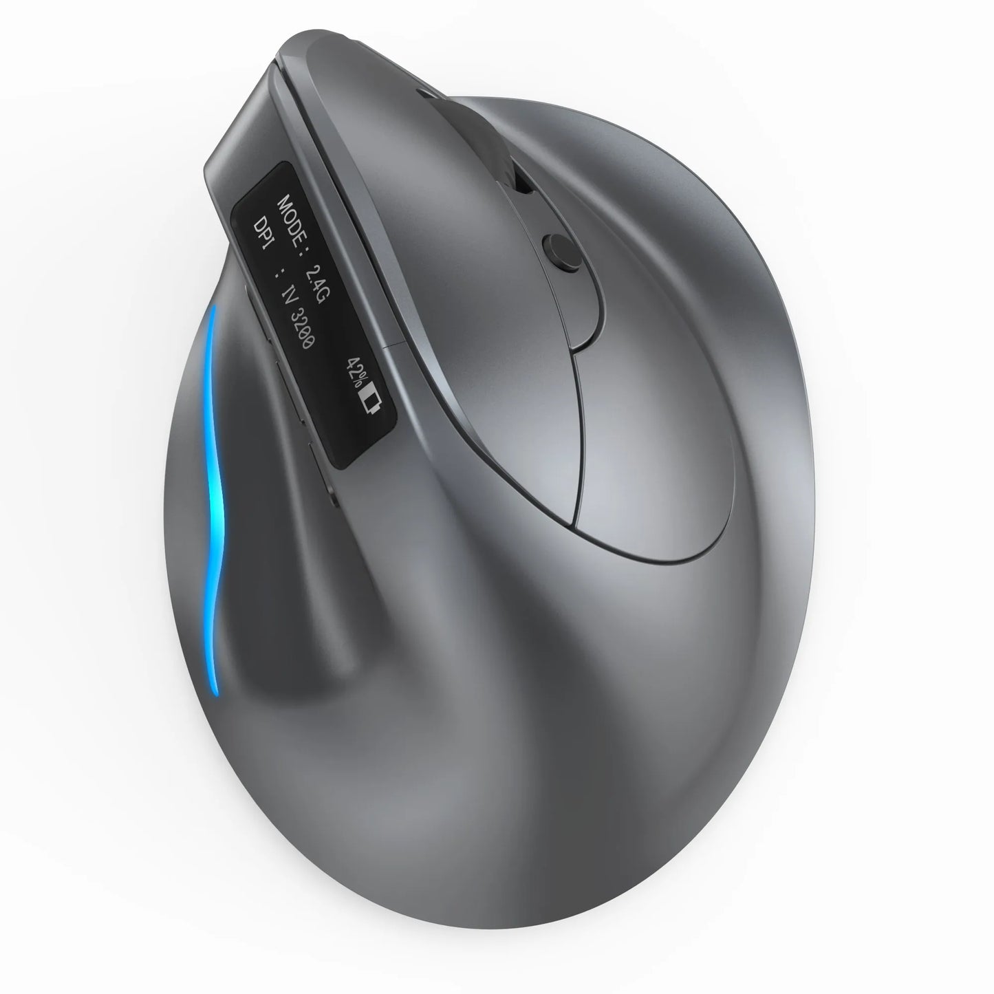 Lefon F26C Vertical Mouse, Wireless with OLED Screen, Bluetooth Ergonomic Mouse, Optical Rechargeable Gaming Mice for PC Laptop