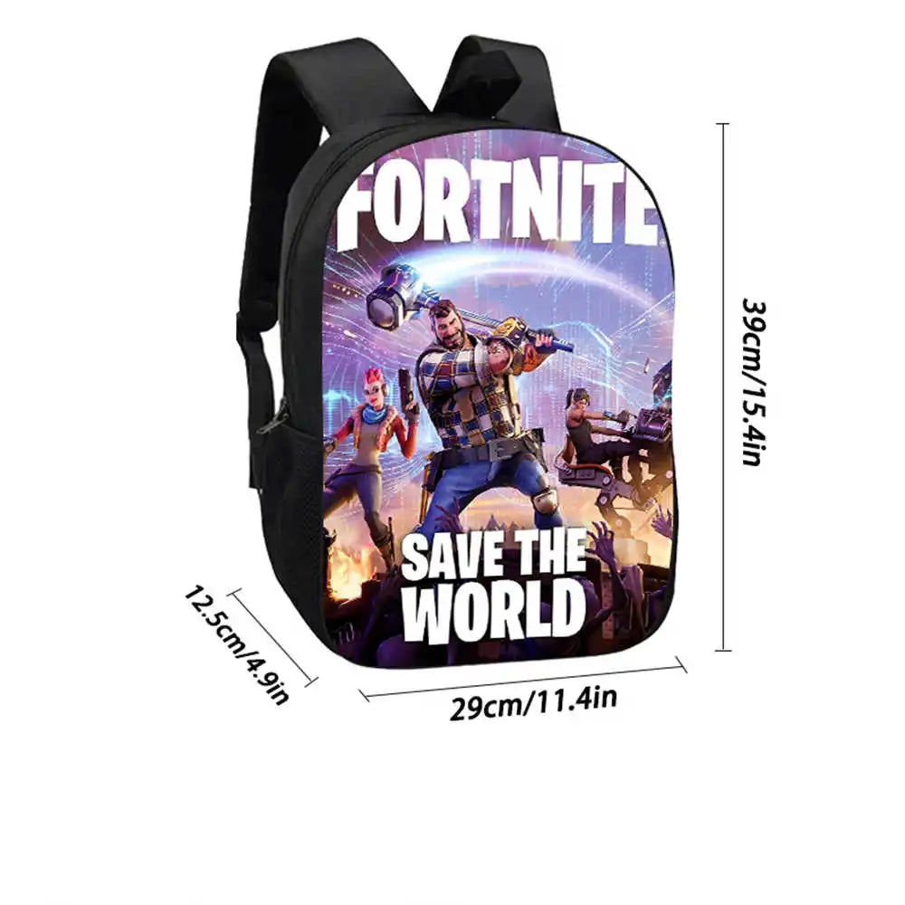 Children's Student Fortnite Cartoon Boys and Girls Large Capacity Backpack