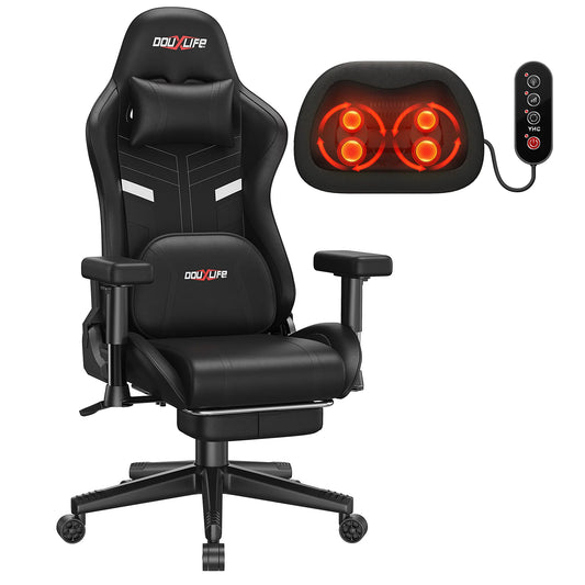 GC-RC03 Gaming Chair Ergonomic Office Chair with Kneading Massage and Heating 90°-175° Recline for Computer Gaming Home Office