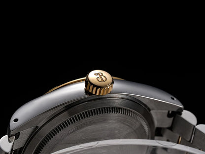Baltany S4102 Business Men's Automatic Mechanical Wristwatch 36mm Linen Dial Engine Turned Bezel NH35 Luxury Dress Watch