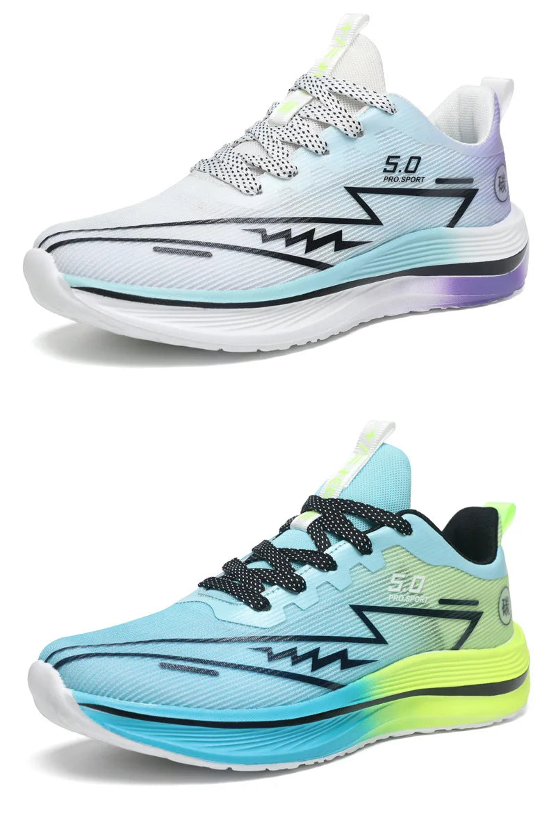 Unisex Lightweight Breathable Running Shoes Sporty Casual Low Top Flat Laced Footwear for Men And Women in Various Colors