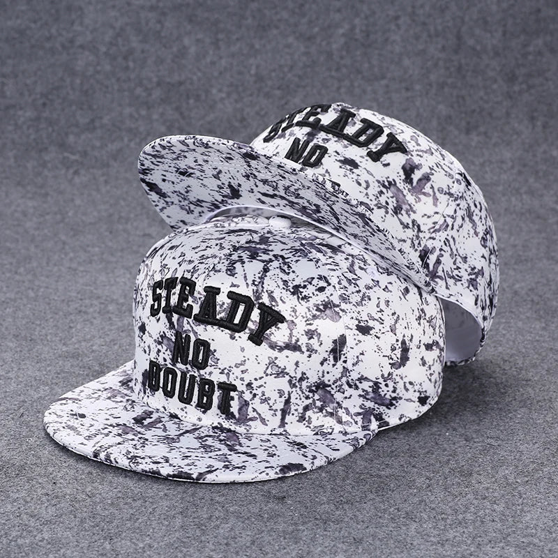 Men's Letter Embroidery All-match Flat Brim Baseball Cap Ladies Summer Hip Hop Hats Outdoor Shade Adjustable Casual Peaked Caps