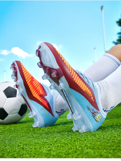 Nouvelles chaussures de football pour hommes, chaussures de sport d'extérieur, chaussures de football pour garçons, respirantes, confortables, crampons longs, chaussures d'entraînement pour adultes, antidérapantes