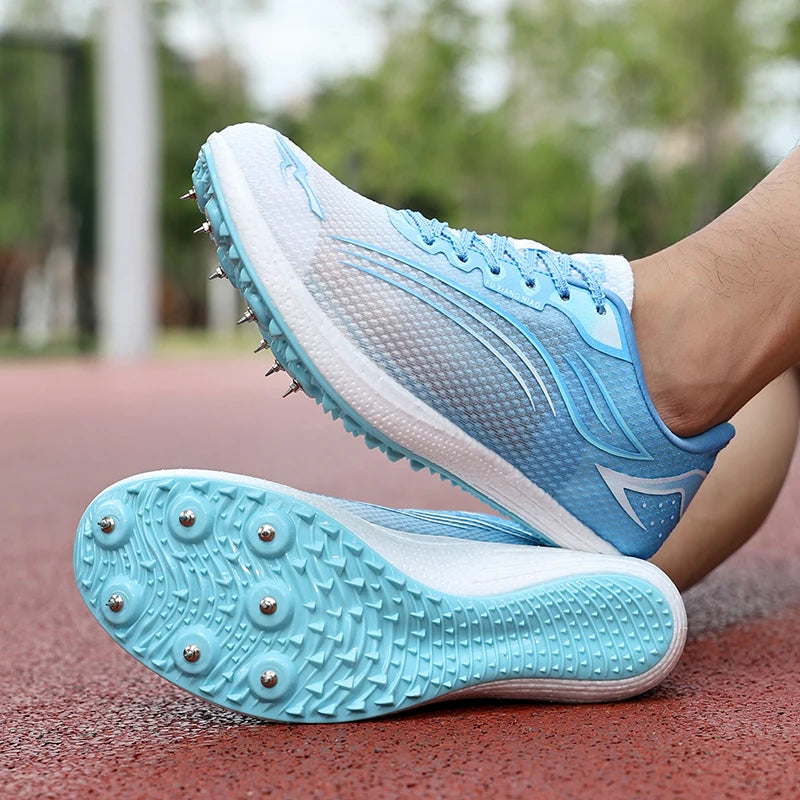 High Quality Men Women Track and Field Shoes Youth Anti-Slip Sneakers Outdoor Professional Jumping Running Shoes Student Trainers