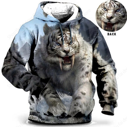 Sweat à capuz vintage para homem com padrão de lobo e abelha, estampado 3D, sweatshirt de moda, casaco para rapaz e mulher, fato de treino 6XL