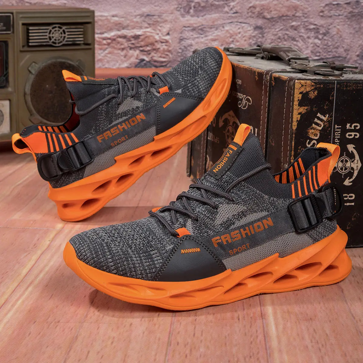 Zapatillas deportivas casual moradas de moda en oferta para mujer y hombre, calzado running con suela tipo blade, talla grande 48, ligeras y transpirables, zapatillas deportivas de malla para hombre