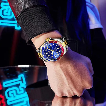 LIGE Men’s Luxury Quartz Watch  Stainless Steel, Luminous Dial, Waterproof & Business Design