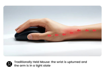 Mouse wireless Bluetooth 5.0 2.4G ergonomico 4000DPI con 6 pulsanti silenziosi per MacBook, tablet, laptop e computer PC