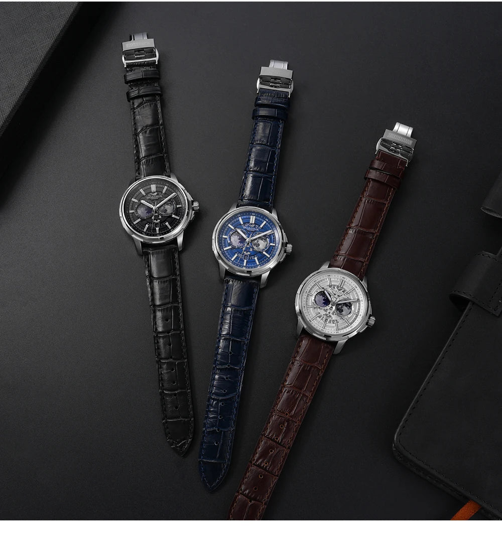 Reloj mecánico automático para hombre BORIAGE (BOAIJIUA), diseño original, resistente al agua, luminoso
