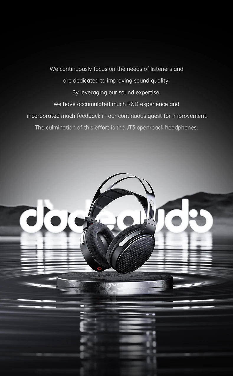 Auriculares circumaurales abiertos con cable FiiO JT3, driver dinámico de 50mm HiFi y cable desmontable