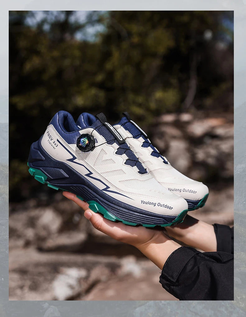 Sneakers da uomo casual outdoor antiscivolo e ammortizzanti, versatili scarpe da hiking off-road con suola morbida e confortevole per running