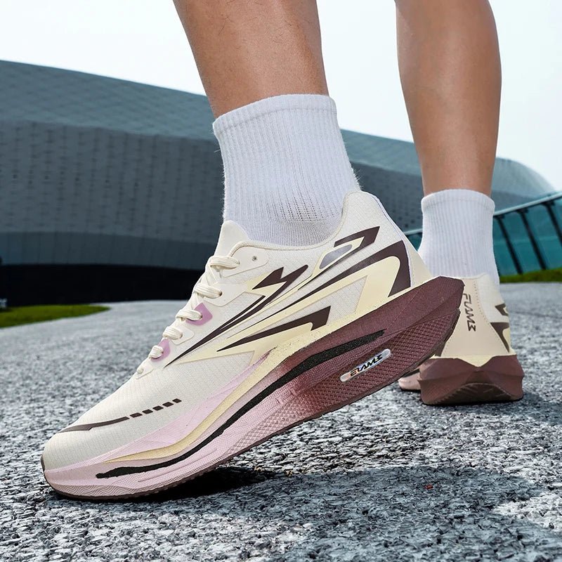 Unisex Sports Shoes Fashionable Lace-Up Running Shock-Absorbing Anti-Slip Rebound Training Shoes 2026 New Outdoor Fitness Shoes