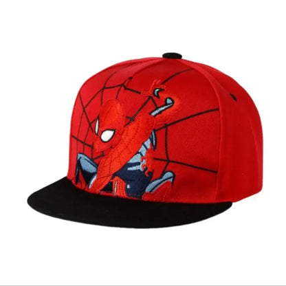 Cartoon Spider Embroidery Baseball Cap Flat Hip Hop Snapback Hat Adjustable Sun Hat for Casual Party Cosplay