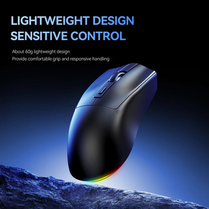 X3 Wireless Bluetooth Mouse 2.4G Dual-Mode Connection, DPI Adjustable, Lightweight Gaming Mouse, RGB Light, 300mAh Battery Capacity