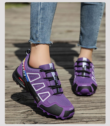 Unisex Outdoor Hiking Shoes Lace-Up Non-Slip Lightweight Men Tactical Training Sports Shoes Women Lockless Casual Cycling Shoes
