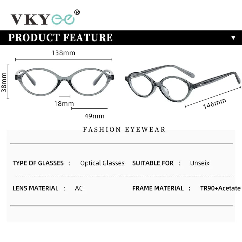 VICKY Simple Geometric Oval Small Frame Retro Design Women's Polarized Sunglasses UV Protection Customizable Prescription K9142