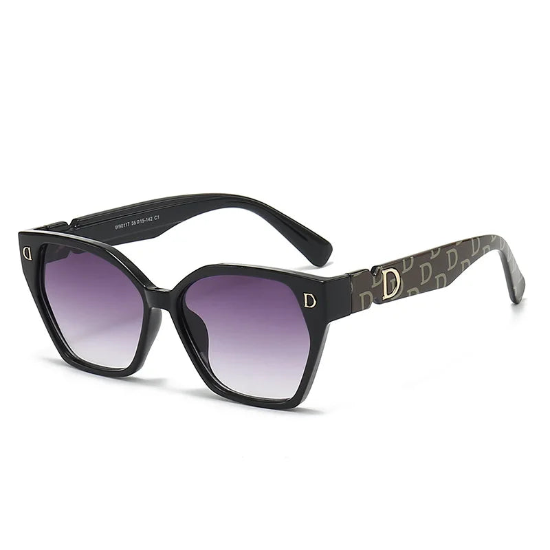 New Luxury D Brand Glamour Sunglasses For Women And Men Stylish Cat Eye Designer Eyewear Classic Fashion Unisex Glasses UV400