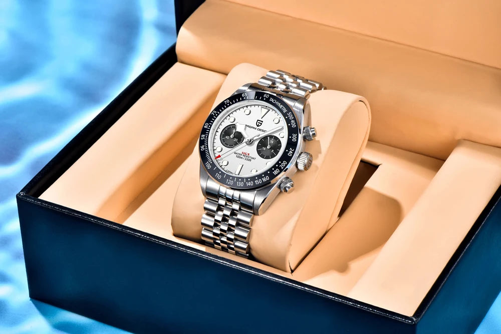 PAGANI DESIGN New Panda Men's Watches Top Luxury Quartz Wristwatches Chronograph Watch Man 2026 Gift AR Sapphire Ceramic Bezel