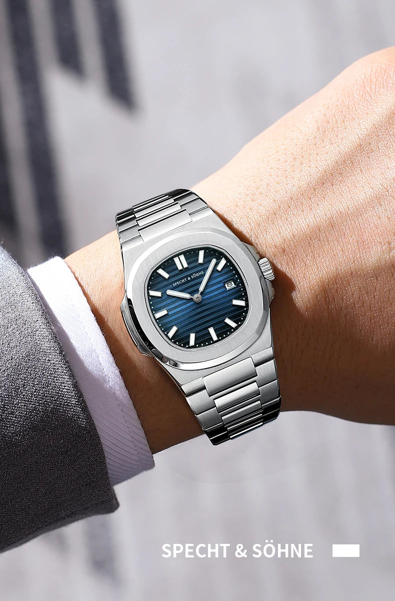Specht & Söhne New Arrivals Men's Watch Rose Gold 5711 Classic Sports Watches Ultrathin Stainless Steel Sapphire 50M Waterproof